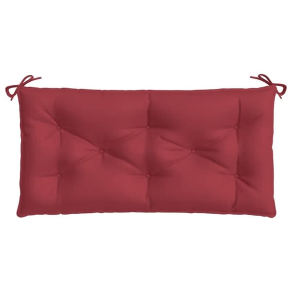 vidaXL Bänkdyna för trädgården vinröd 110x50x7 cm oxfordtyg