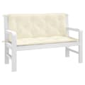 Miniatyrbillede 3 af 9: vidaXL hynder til havebænk 2 stk. 120x50x7 cm oxfordstof cremefarvet