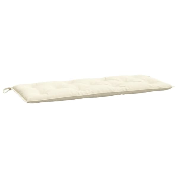 vidaXL hynder til havebænk 2 stk. 120x50x7 cm oxfordstof cremefarvet