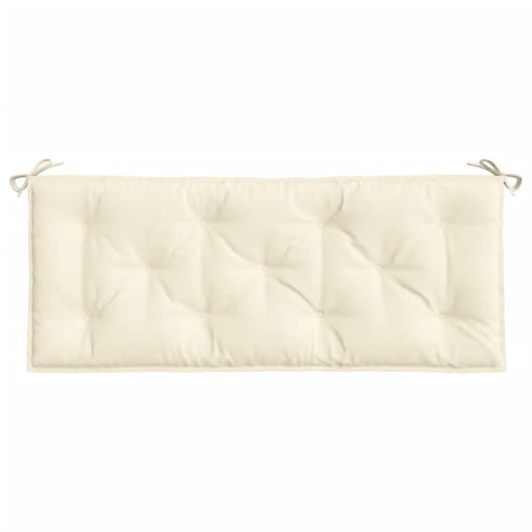 vidaXL hynder til havebænk 2 stk. 120x50x7 cm oxfordstof cremefarvet