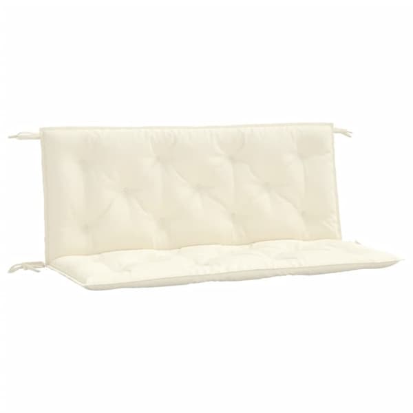 vidaXL hynder til havebænk 2 stk. 120x50x7 cm oxfordstof cremefarvet
