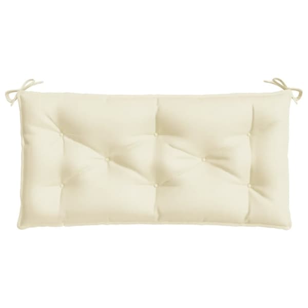 vidaXL hynder til havebænk 2 stk. 100x50x7 cm oxfordstof cremefarvet
