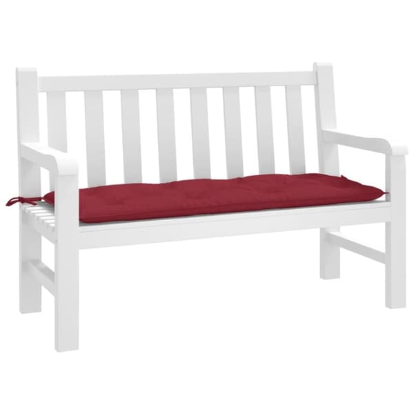 vidaXL hynde til havebænk 120x50x7 cm oxfordstof vinrød