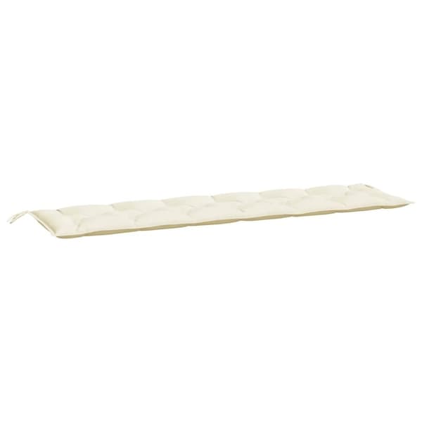 vidaXL hynder til havebænk 2 stk. 200x50x7 cm oxfordstof cremefarvet