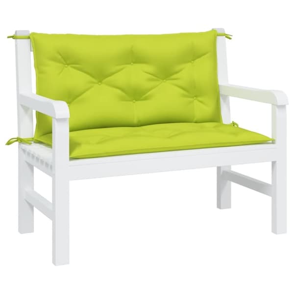 vidaXL Bänkdynor för trädgården 2st ljusgrön 100x50x7cm oxfordtyg