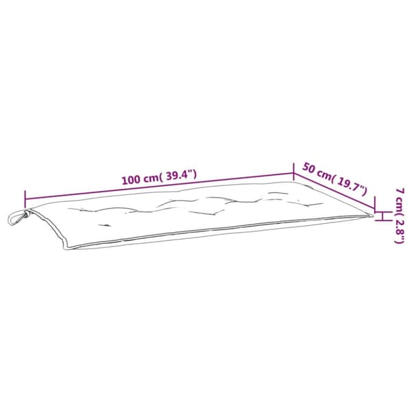 vidaXL Bänkdynor för trädgården 2st ljusgrön 100x50x7cm oxfordtyg