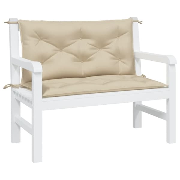 vidaXL Bänkdynor för trädgården 2st beige 100x50x7cm oxfordtyg