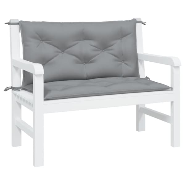 vidaXL Bänkdynor för trädgården 2st grå 100x50x7cm oxfordtyg