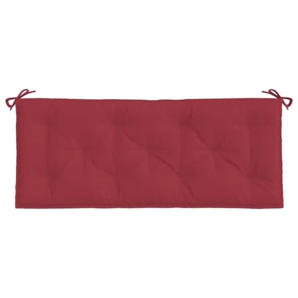 vidaXL Bänkdynor för trädgården 2st vinröd 120x50x7cm oxfordtyg