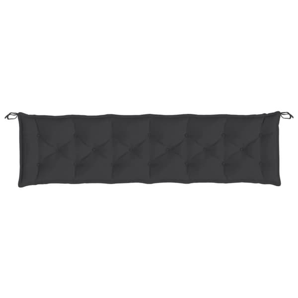 vidaXL hynder til havebænk 2 stk. 200x50x7 cm oxfordstof sort