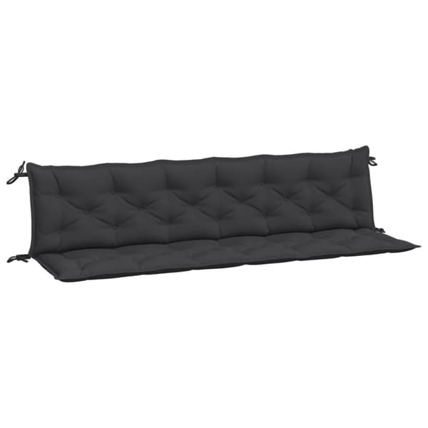 vidaXL hynder til havebænk 2 stk. 200x50x7 cm oxfordstof sort