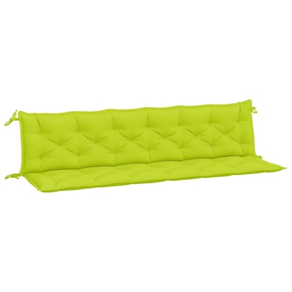 vidaXL Bänkdynor för trädgården 2st ljusgrön 200x50x7cm oxfordtyg