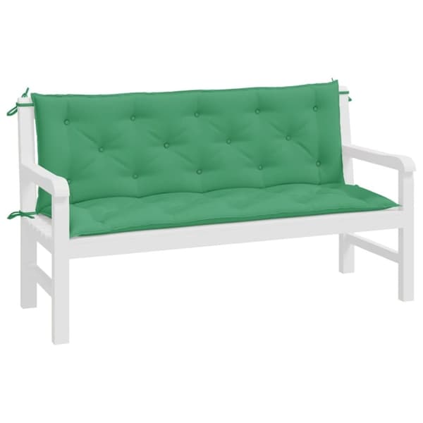 vidaXL Bänkdynor för trädgården 2st grön 150x50x7cm oxfordtyg