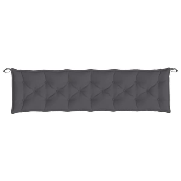 vidaXL Bänkdynor för trädgården 2st antracit 200x50x7cm oxfordtyg