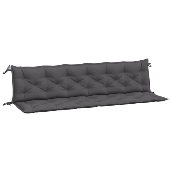 vidaXL Bänkdynor för trädgården 2st antracit 200x50x7cm oxfordtyg