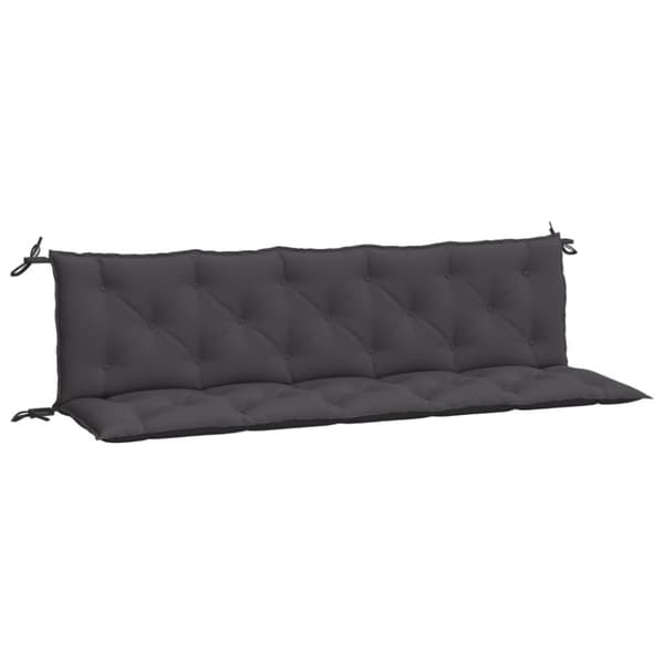 vidaXL hynder til havebænk 2 stk. 180x50x7 cm oxfordstof antracitgrå