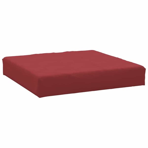 vidaXL pallehynde 60x60x8 cm oxfordstof vinrød