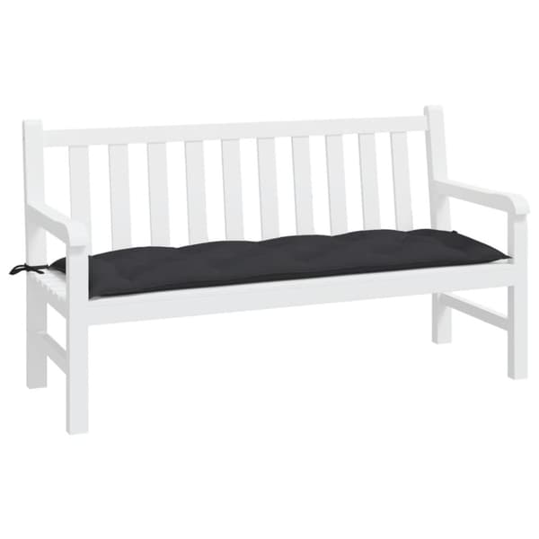 vidaXL Bänkdyna för trädgården svart 150x50x7 cm oxfordtyg