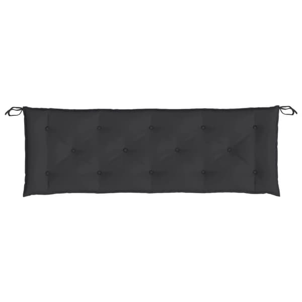 vidaXL Bänkdyna för trädgården svart 150x50x7 cm oxfordtyg