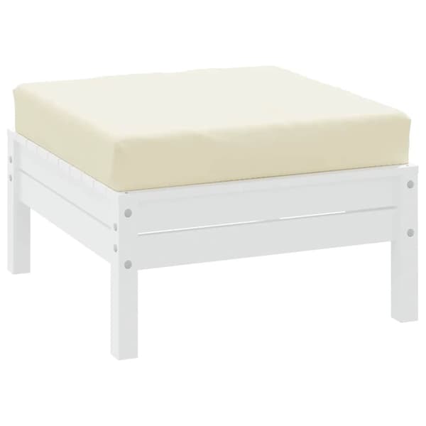 vidaXL pallehynde 60x60x8 cm oxfordstof cremefarvet