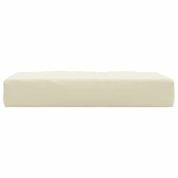 vidaXL pallehynde 60x60x8 cm oxfordstof cremefarvet