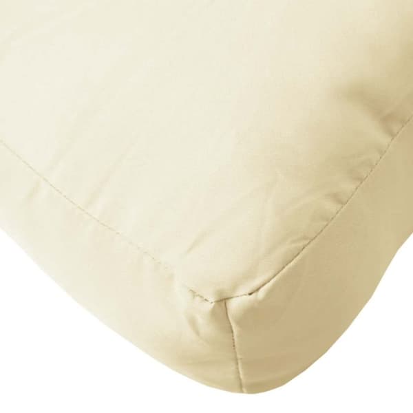 vidaXL pallehynde 60x60x8 cm oxfordstof cremefarvet
