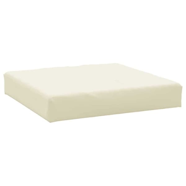 vidaXL pallehynde 60x60x8 cm oxfordstof cremefarvet