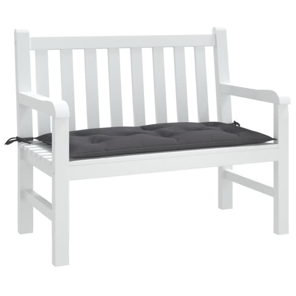 vidaXL Bänkdyna för trädgården antracit 110x50x7 cm oxfordtyg