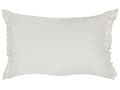 Miniatyrbilde 4 av 7: Sett med 2 Pynteputer Off-white Lin 30 x 45 cm med Frynser og Sløyfer