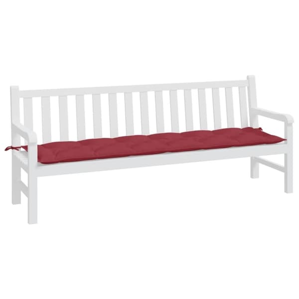 vidaXL hynde til havebænk 200x50x7 cm oxfordstof vinrød