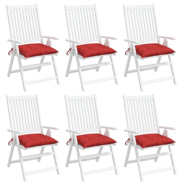 vidaXL pallehynder 6 stk. 50x50x7 cm oxfordstof rød