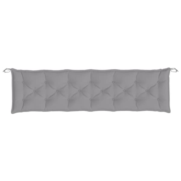 vidaXL Bänkdynor för trädgården 2st grå 200x50x7cm oxfordtyg