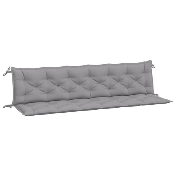 vidaXL Bänkdynor för trädgården 2st grå 200x50x7cm oxfordtyg