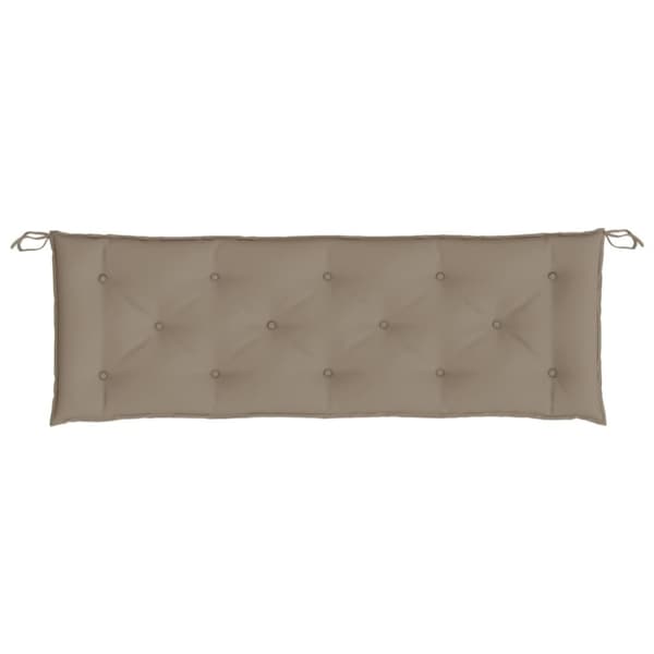 vidaXL Bänkdyna för trädgården taupe 150x50x7 cm oxfordtyg