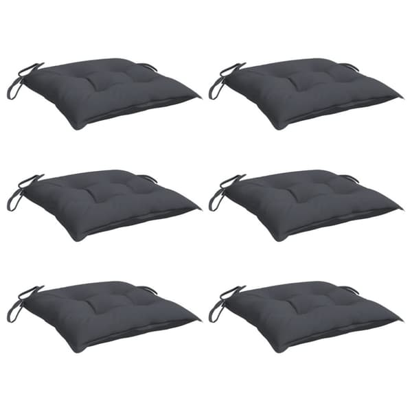 vidaXL Stolsdynor 6 st antracit 50x50x7 cm oxfordtyg