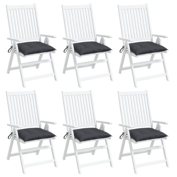 vidaXL Stolsdynor 6 st antracit 50x50x7 cm oxfordtyg