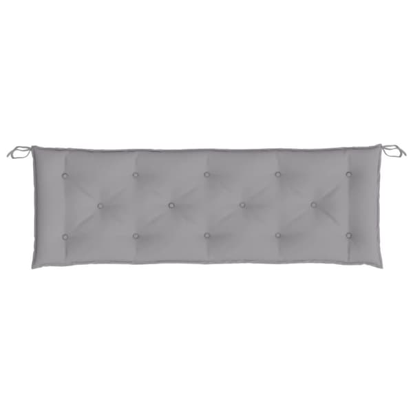vidaXL Bänkdyna för trädgården grå 150x50x7 cm oxfordtyg