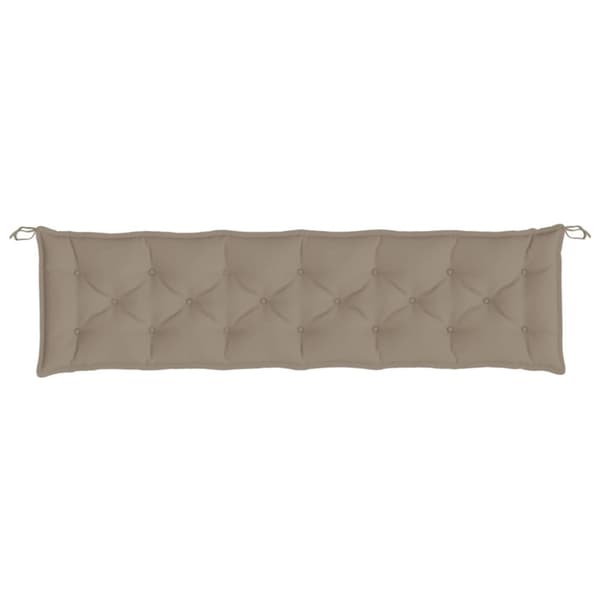 vidaXL hynder til havebænk 2 stk. 200x50x7 cm oxfordstof gråbrun