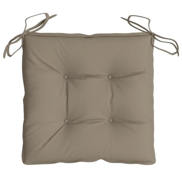 vidaXL stolehynder 6 stk. 40x40x7 cm oxfordstof gråbrun