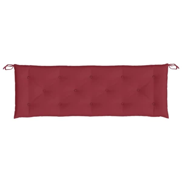 vidaXL Bänkdyna för trädgården vinröd 150x50x7 cm oxfordtyg