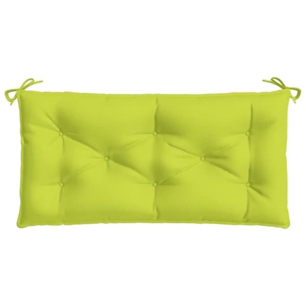 vidaXL Bänkdyna för trädgården ljusgrön 110x50x7 cm oxfordtyg