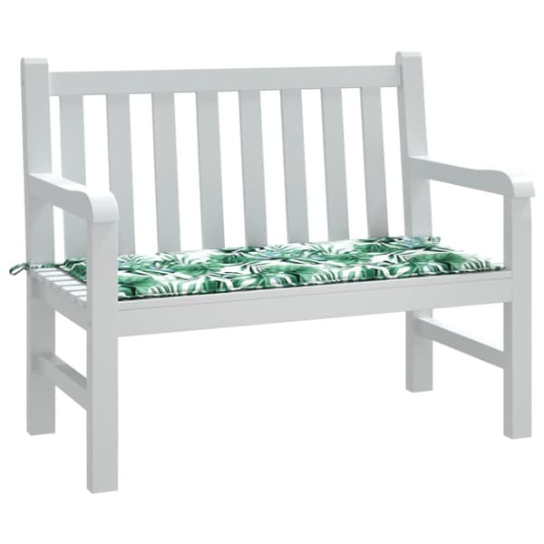 hynde til havebænk 120x50x3 cm oxfordstof bladmønster