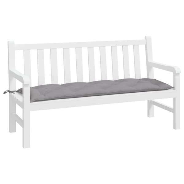 Bänkdyna för trädgården grå 150x50x7 cm oxfordtyg