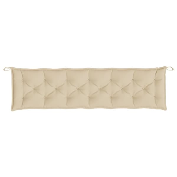 hynder til havebænk 2 stk. 200x50x7 cm oxfordstof beige