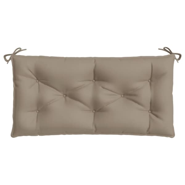 Bänkdyna för trädgården taupe 100x50x7 cm oxfordtyg