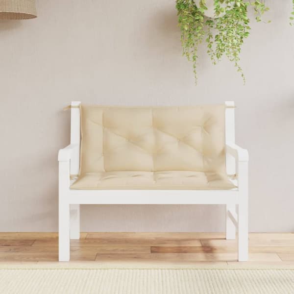 hynder til havebænk 2 stk. 100x50x7 cm oxfordstof beige