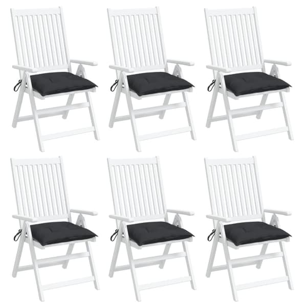 pallehynder 6 stk. 50x50x7 cm oxfordstof sort