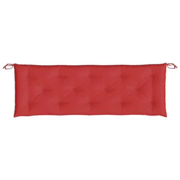 Bänkdynor för trädgården 2st röd 150x50x7cm oxfordtyg