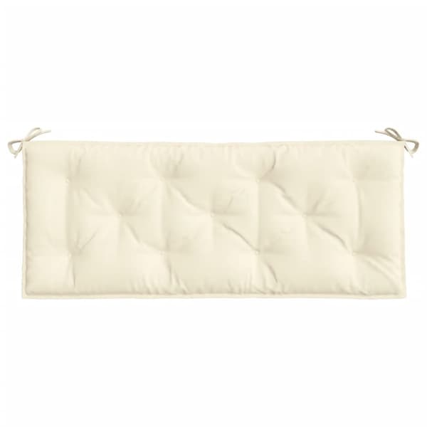 Bänkdynor för trädgården 2st gräddvit 120x50x7cm oxfordtyg