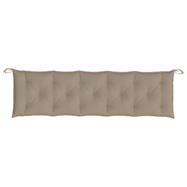 hynder til havebænk 2 stk. 180x50x7 cm oxfordstof gråbrun